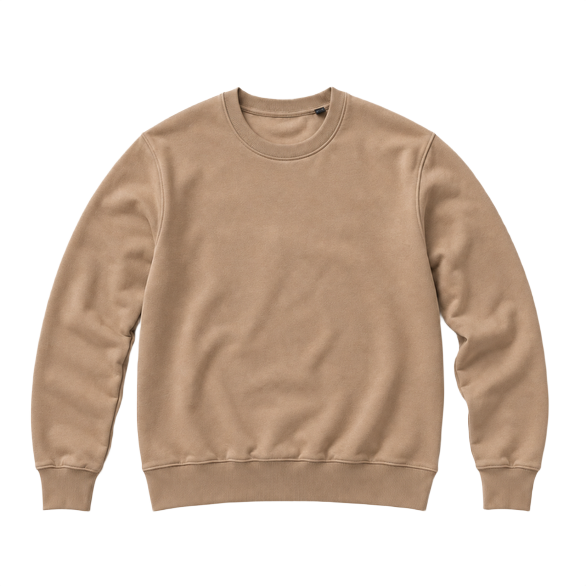 Sweat BASE coupe regular, coloris taupe, vue de face