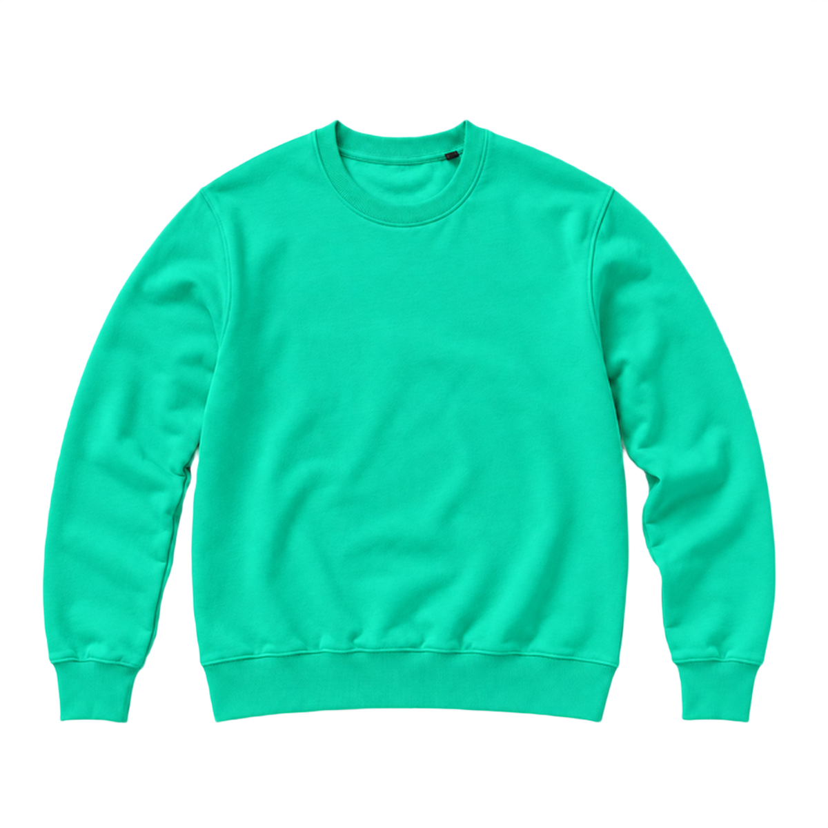 Sweat BASE coupe regular, coloris vert, vue de face
