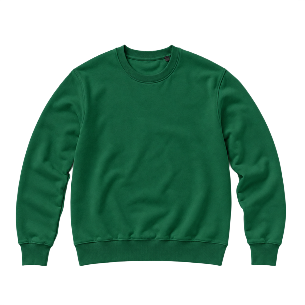 Sweat BASE coupe regular, coloris vert fonce, vue de face