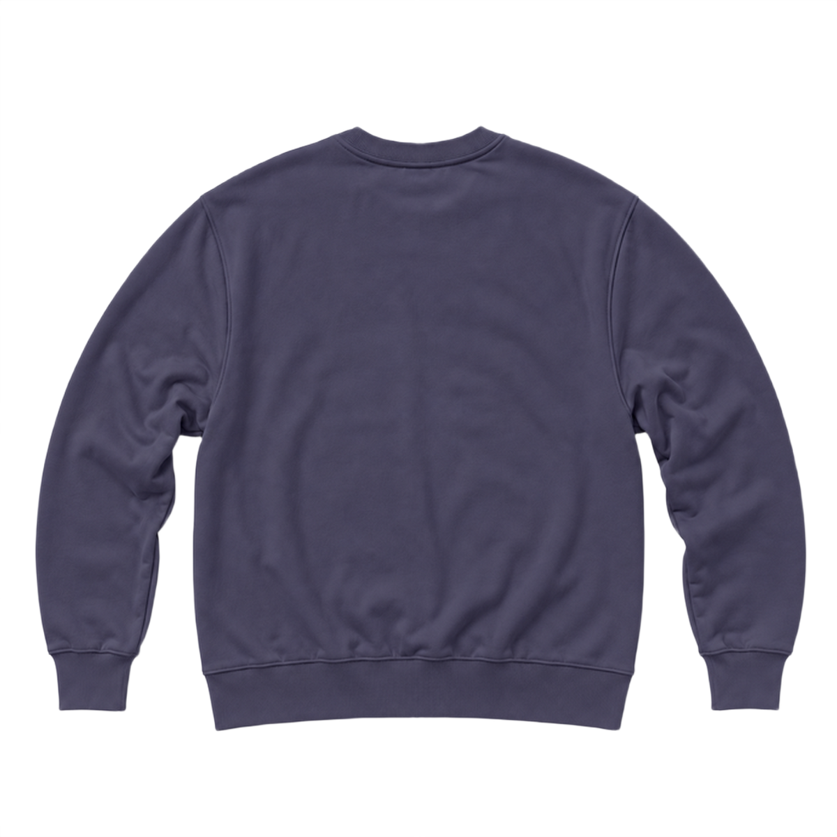 Sweat BASE coupe regular, coloris violet fonce, vue de dos