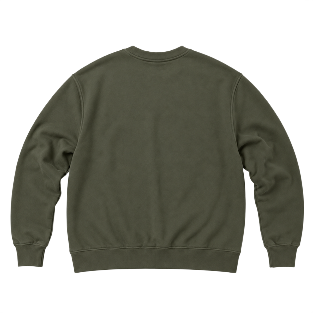 Sweat ROVE coupe relaxed, coloris olive fonce, vue de dos